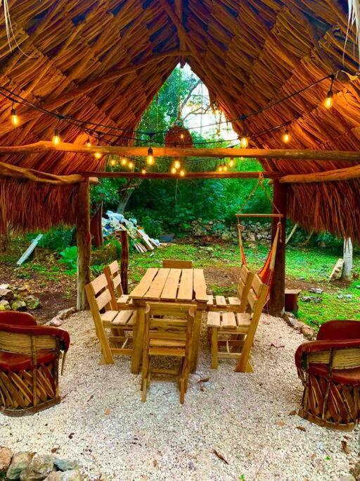 Encantadora Villa Maya Tradicional En Rancho Agroecologico Tzucaceb Extérieur photo
