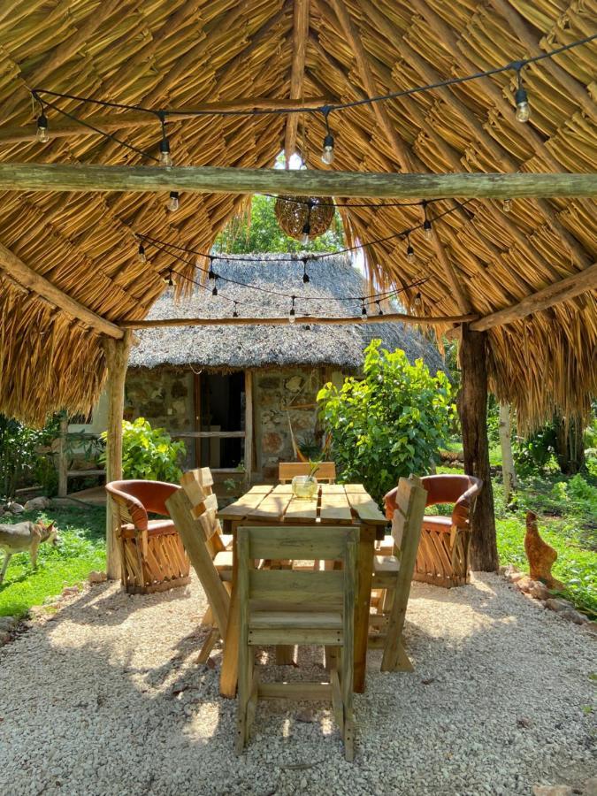 Encantadora Villa Maya Tradicional En Rancho Agroecologico Tzucaceb Extérieur photo